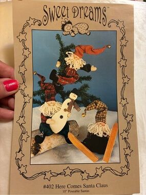 Sweet Dreams Pattern Here Comes Santa Claus Elf Gnomes Poseable